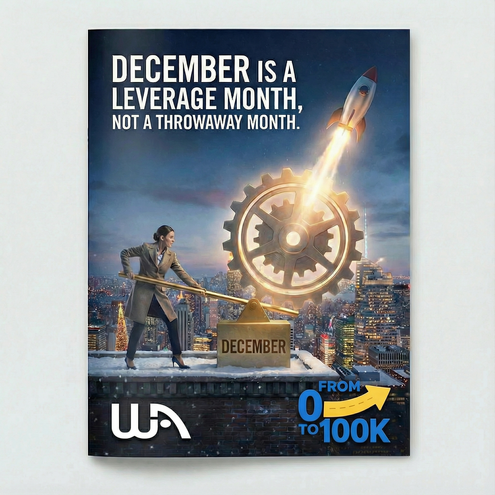 Quote image created with DSGNPop Image Studio about December being a leverage month