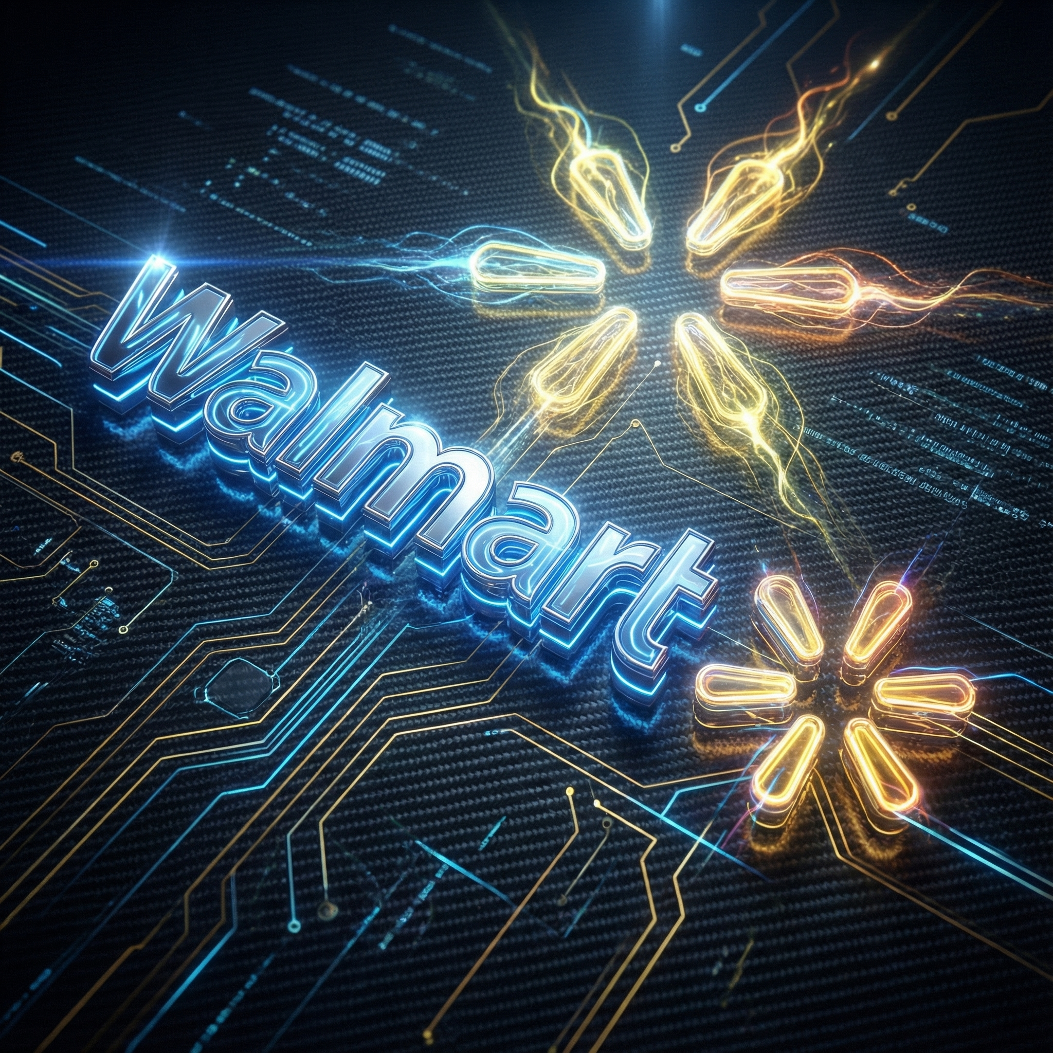 Futuristic Walmart logo concept created with DSGNPop Image Studio