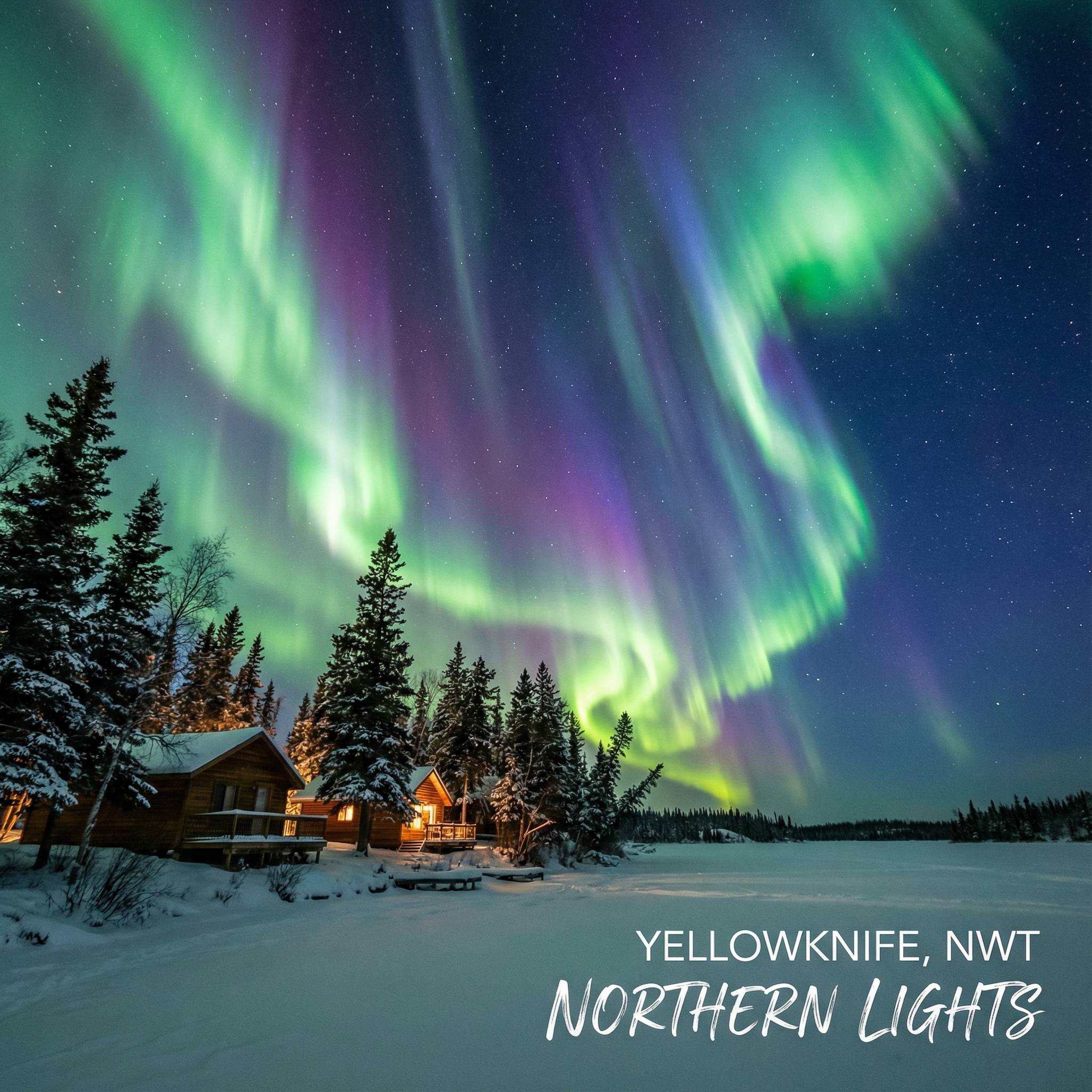 Yellowknife Aurora over Great Slave Lake