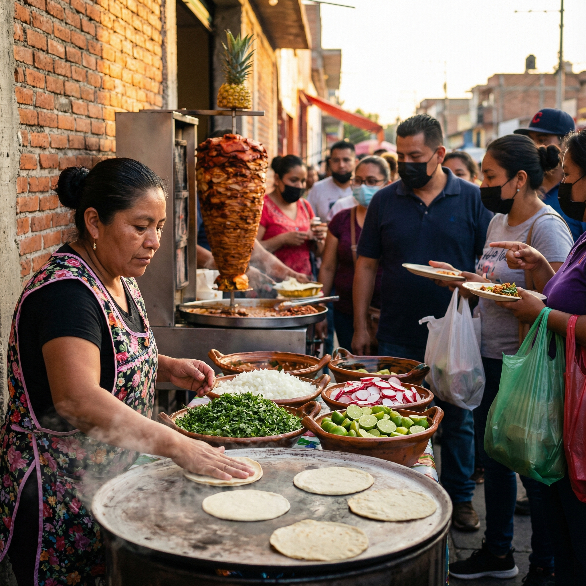 Mexico market street food scene