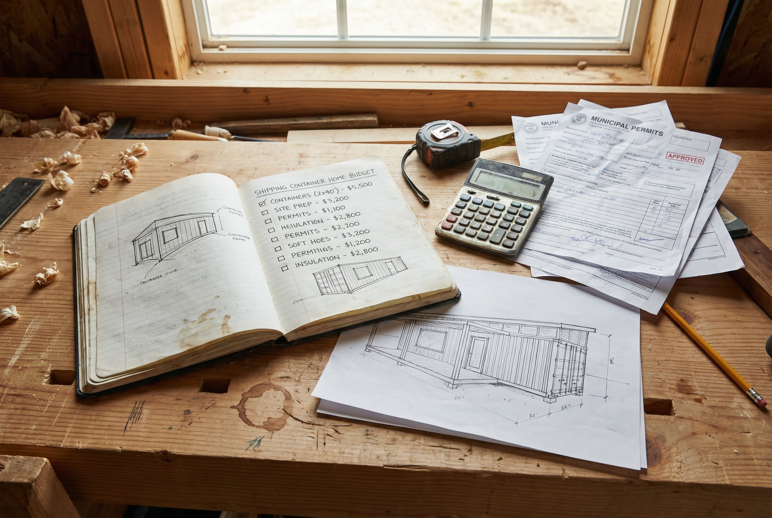 Budget planning and permitting considerations for a container home build