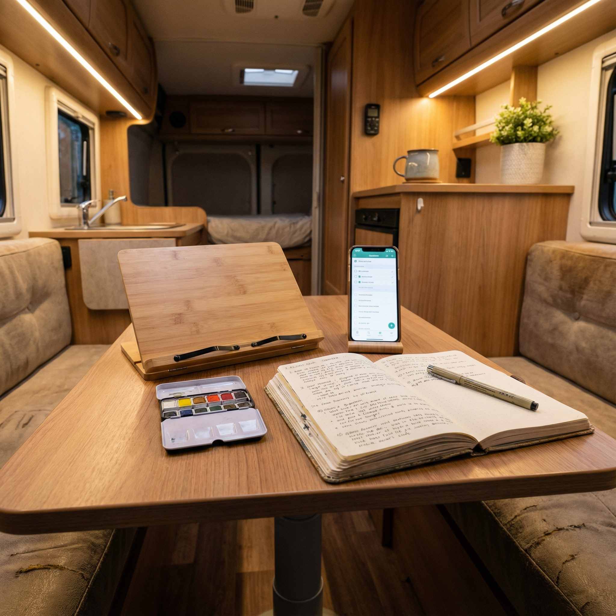 Simple RV-friendly hobby setup that fits small spaces