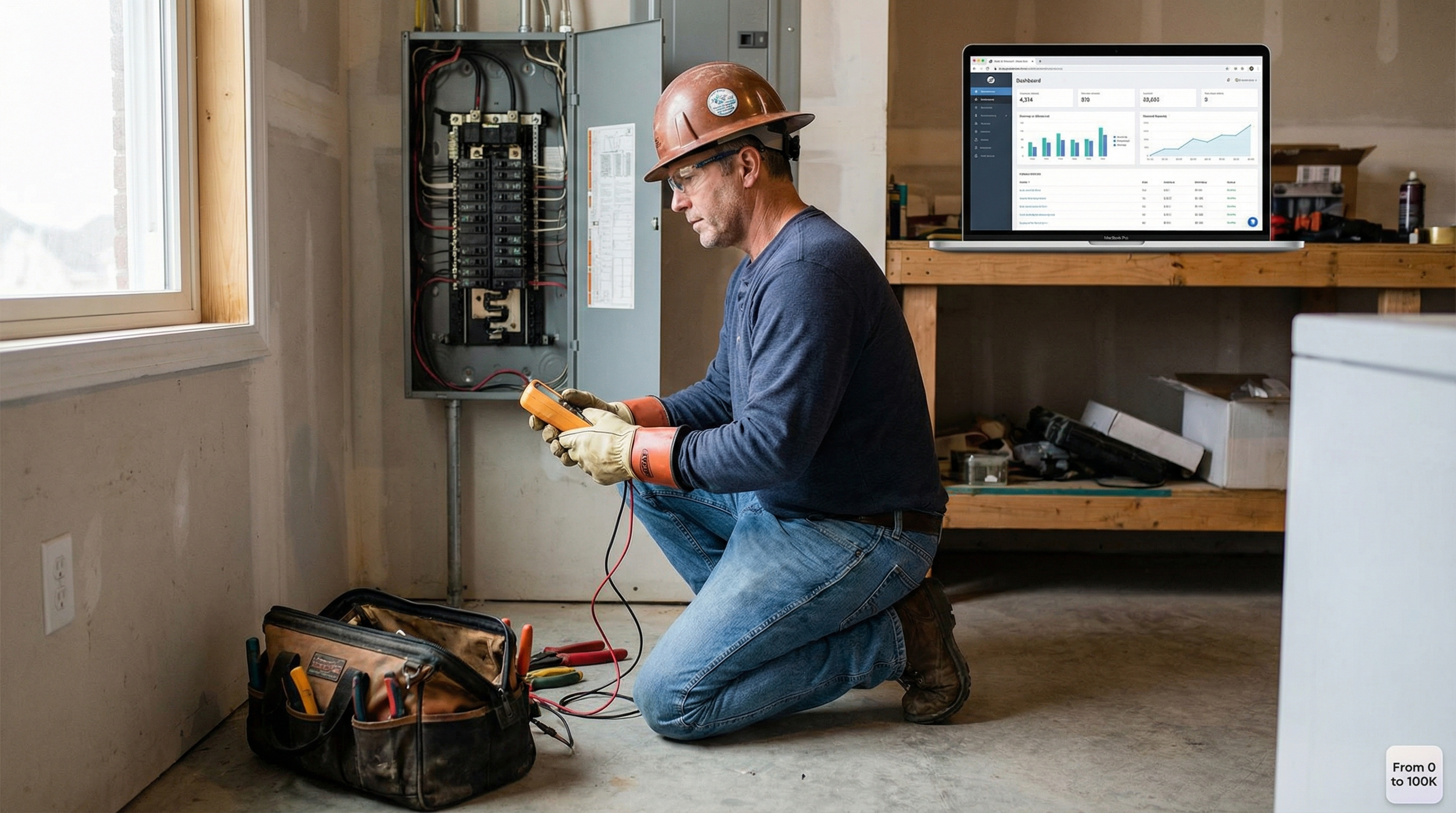 Electrician second income blueprint hero image