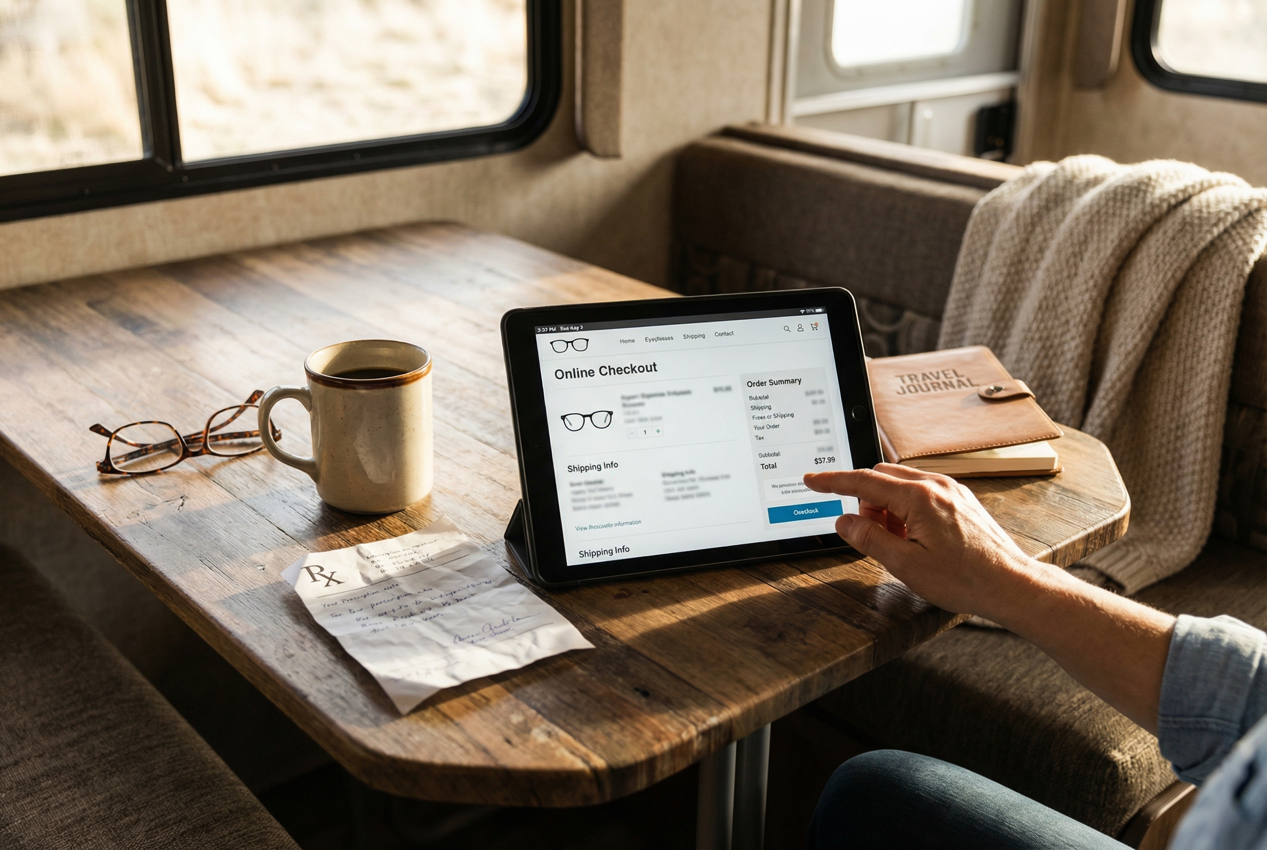 Online prescription and insurance management while traveling