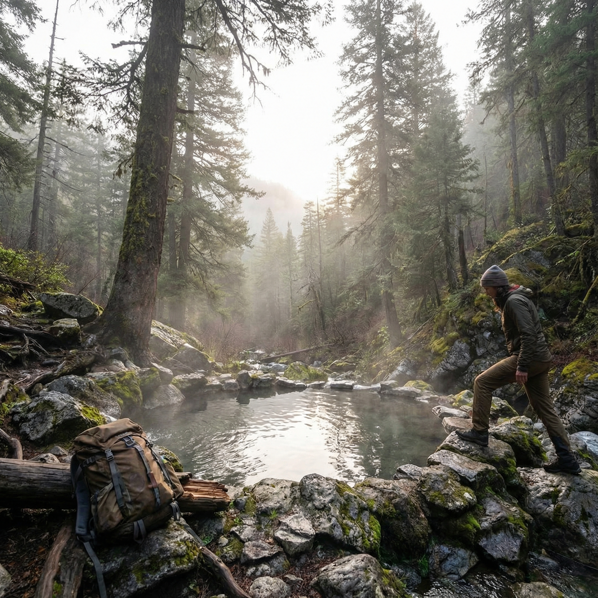 Boardwalk path leading to a protected geothermal area