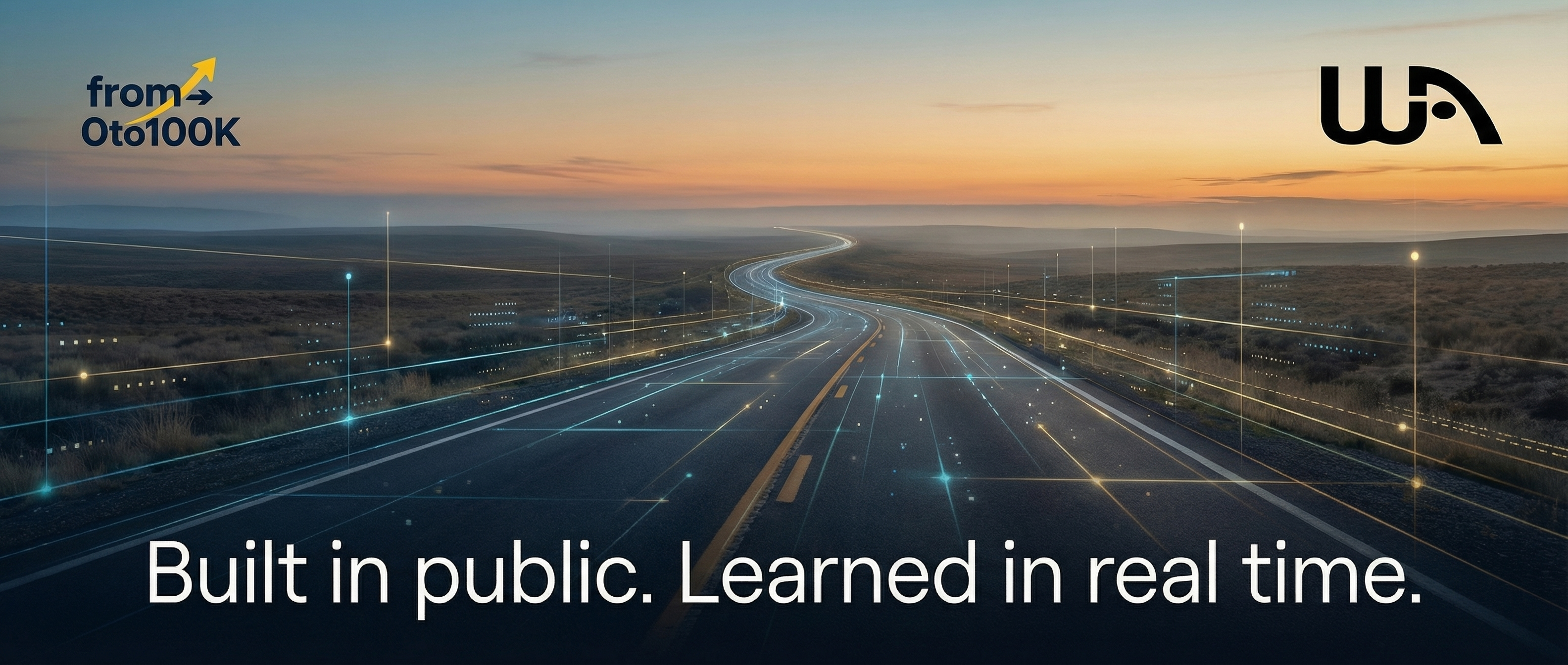 From 0 to 100K banner: Built in public learned in real time with Wealthy Affiliate