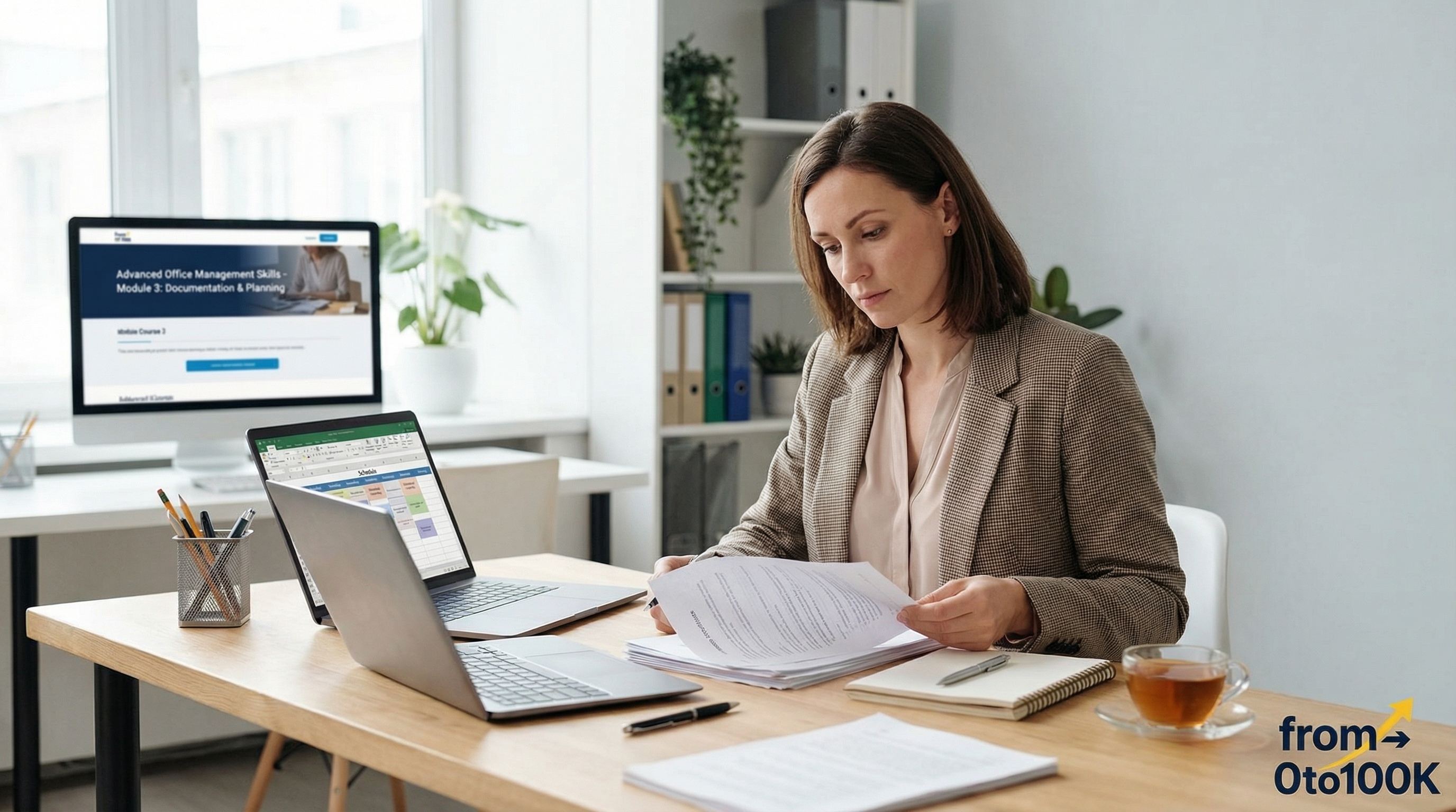 Office administrators second income blueprint hero image