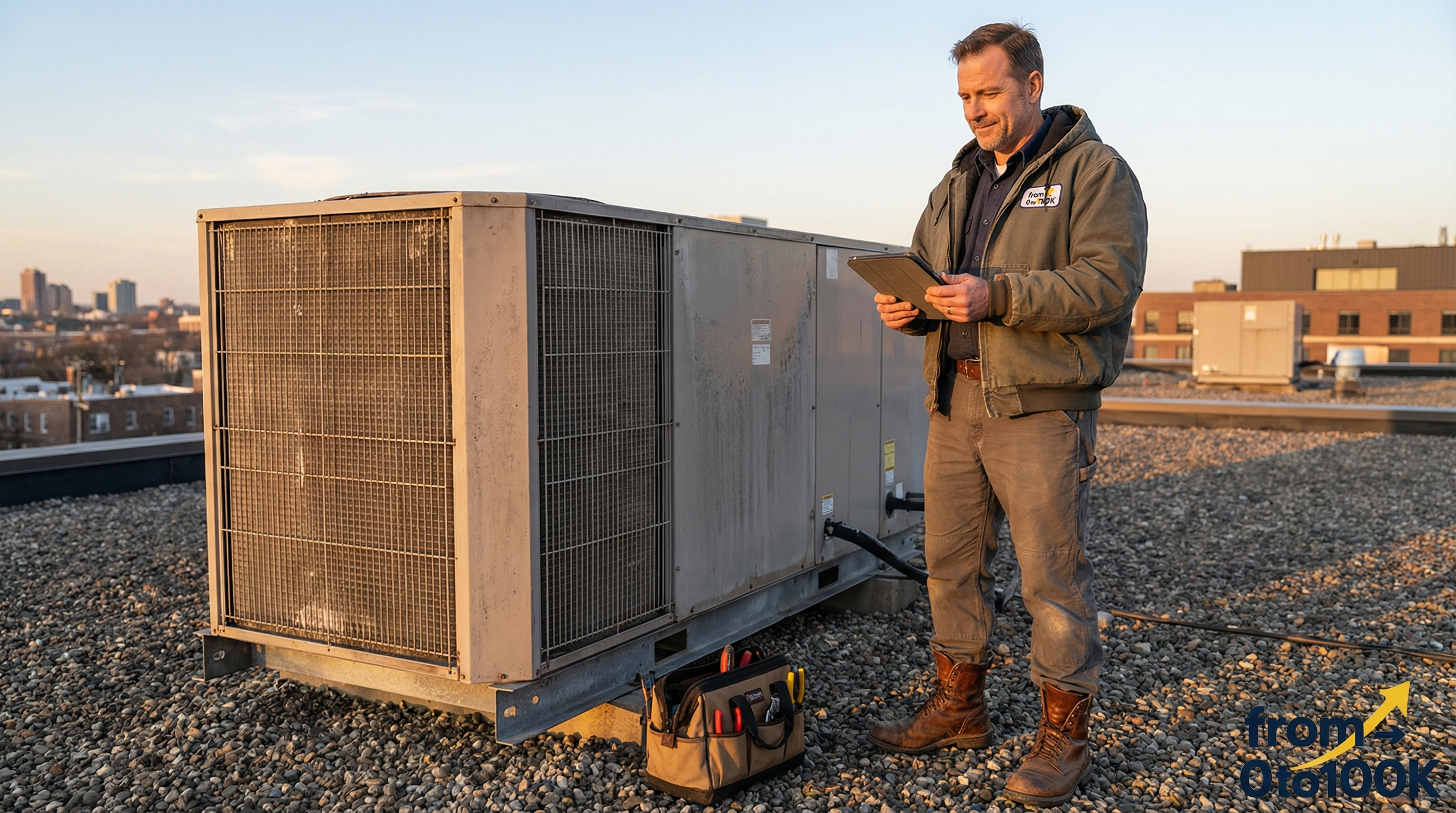 HVAC technicians second income blueprint hero image