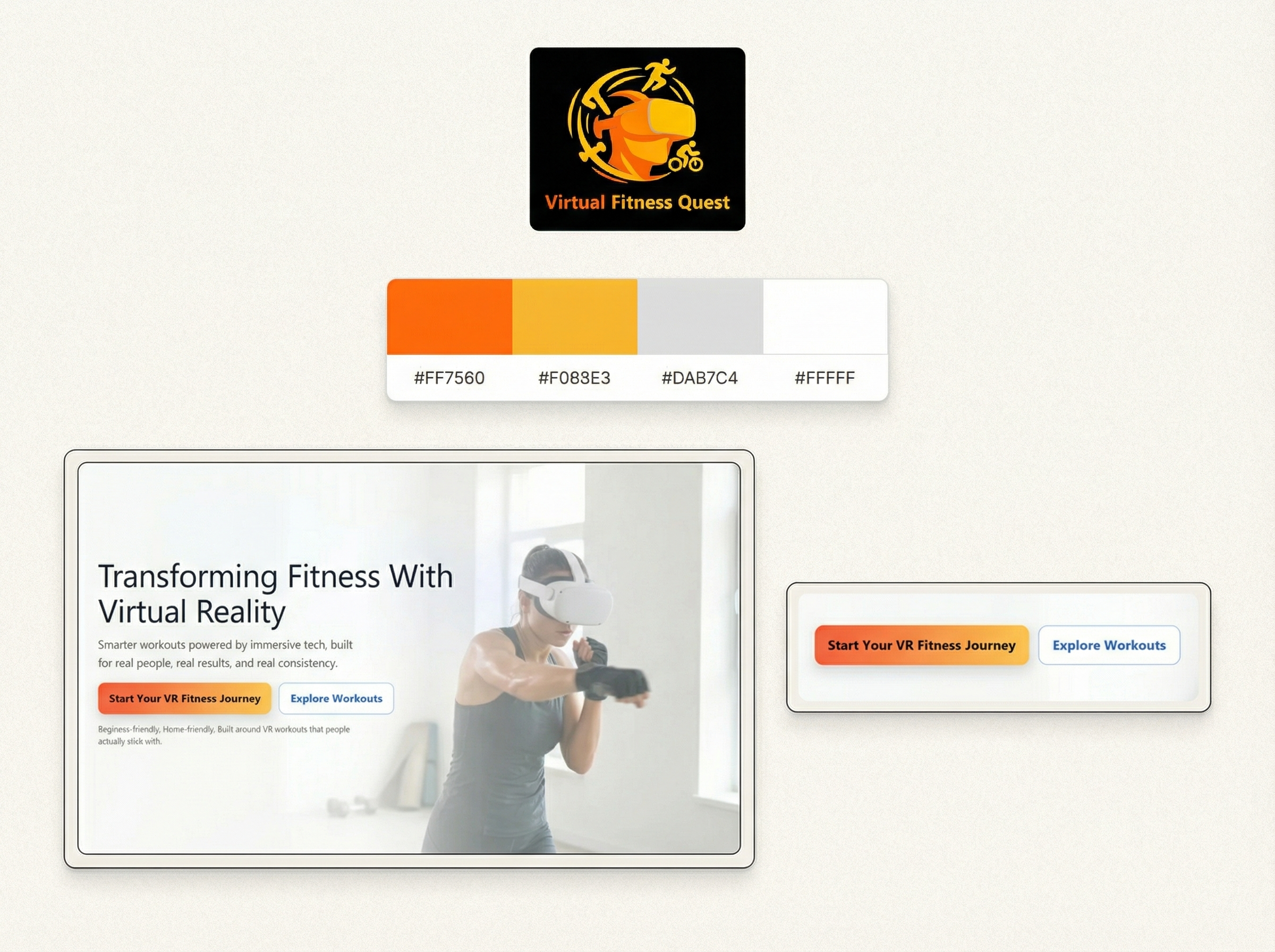 Virtual Fitness Quest portfolio image