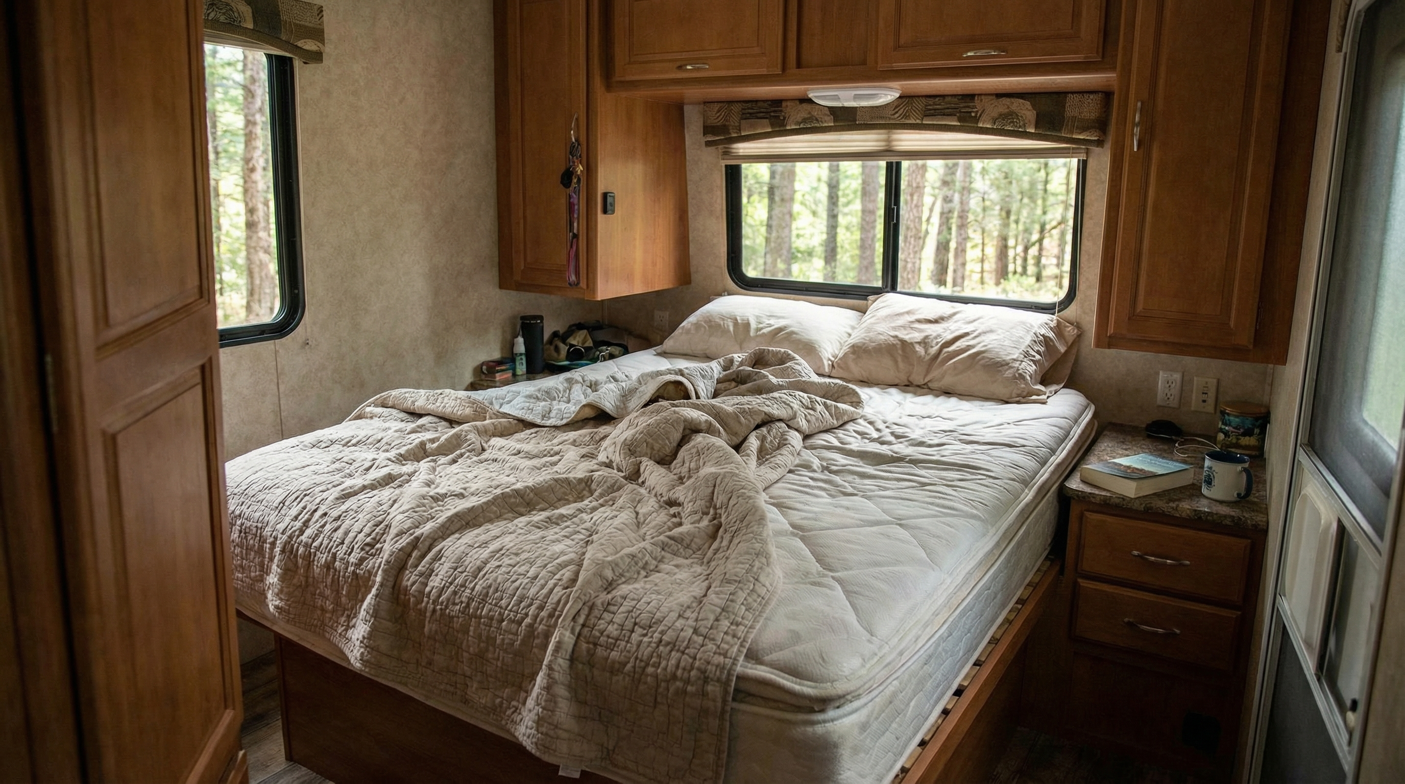 RV bed setup for choosing the best RV mattress