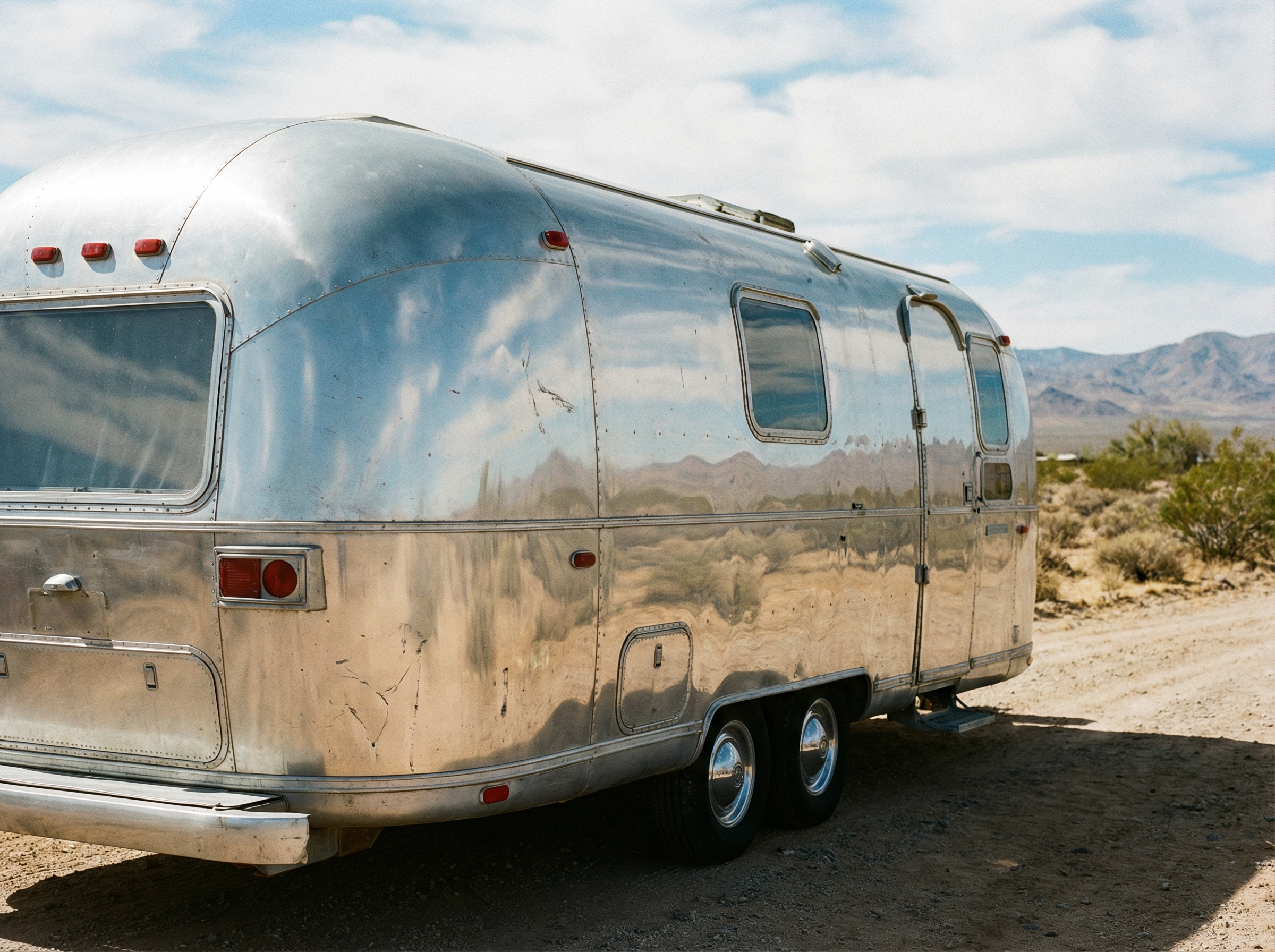 1970s aluminum travel trailer