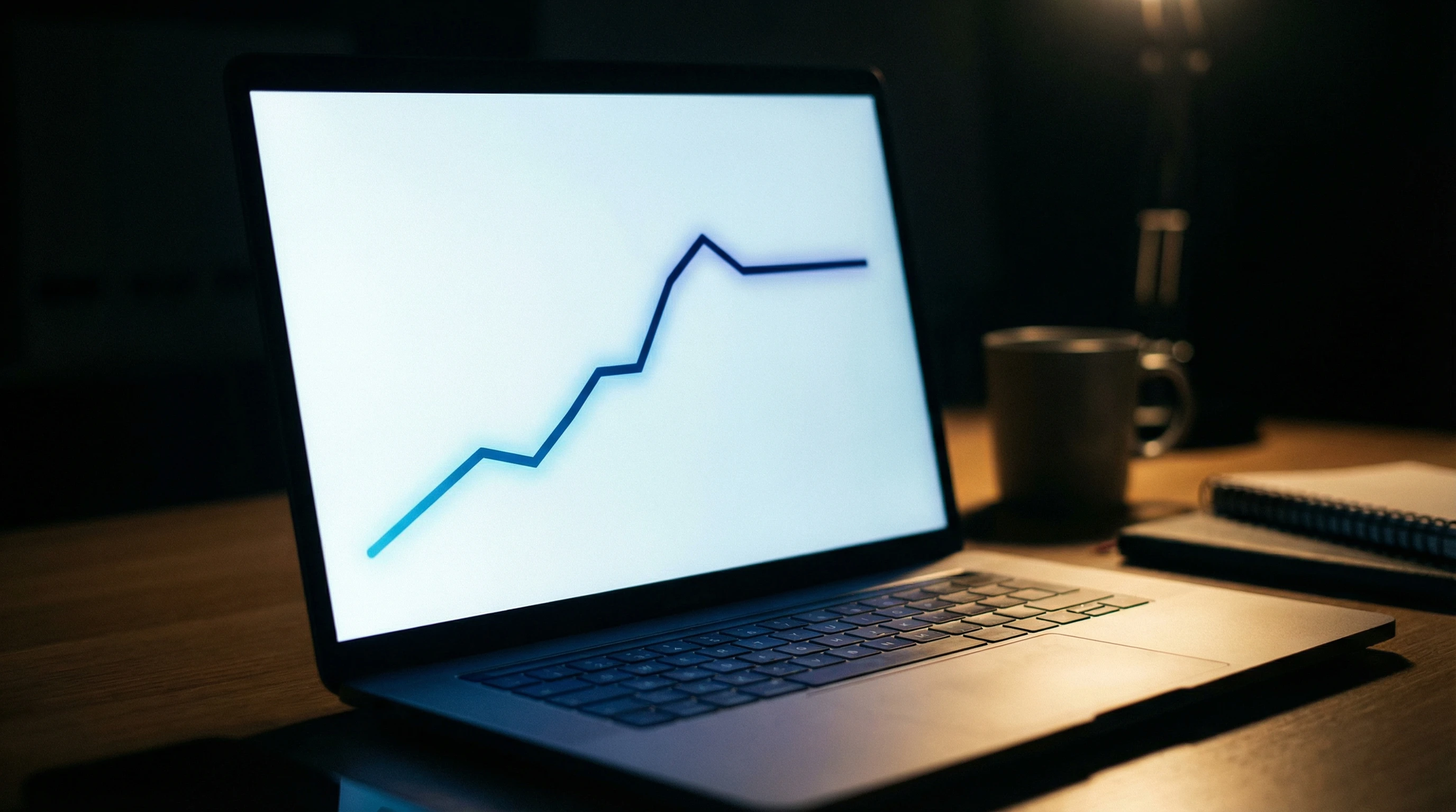 Analytics graph visually representing an affiliate site performance plateau