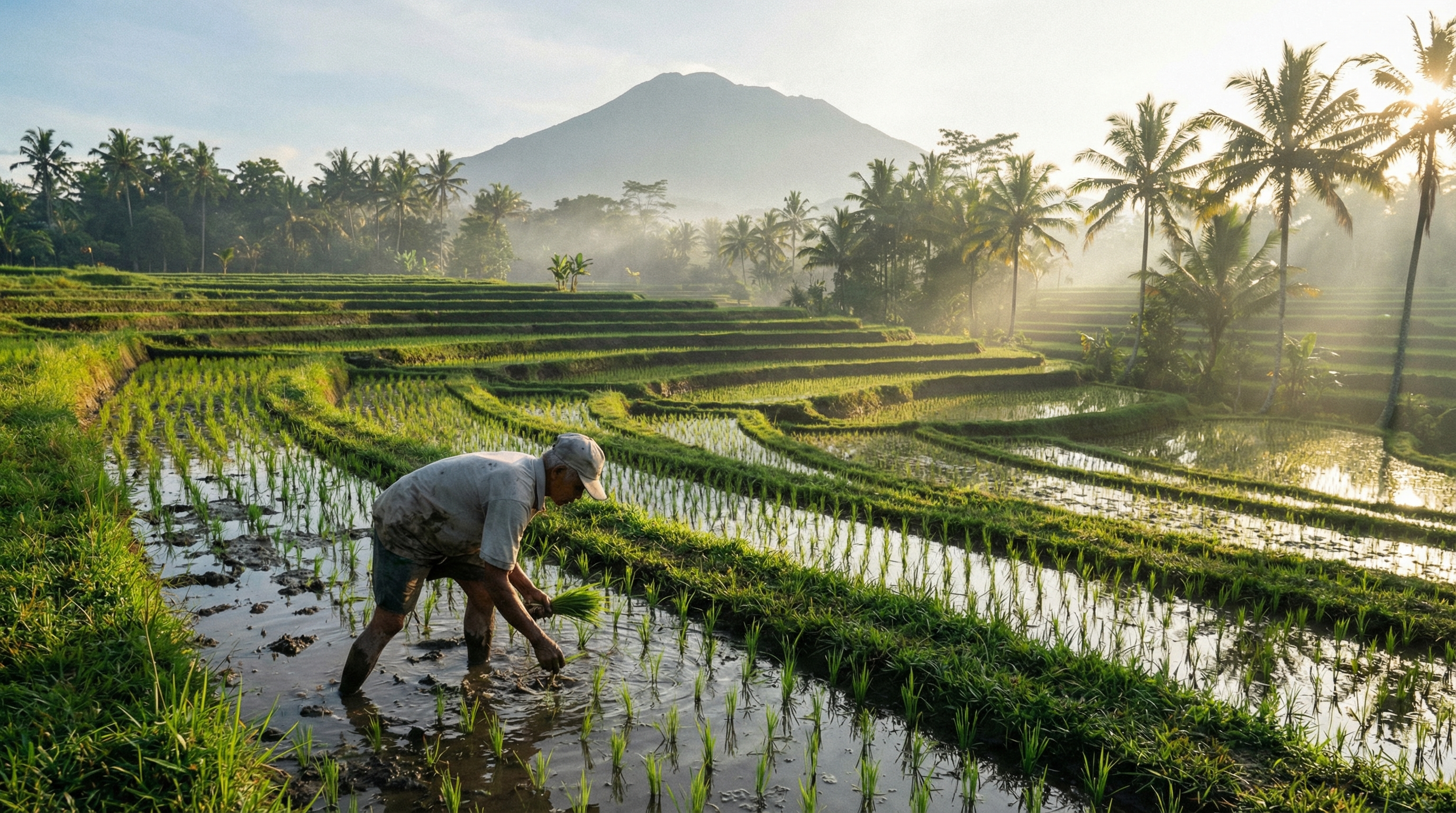 Bali organic rice terraces