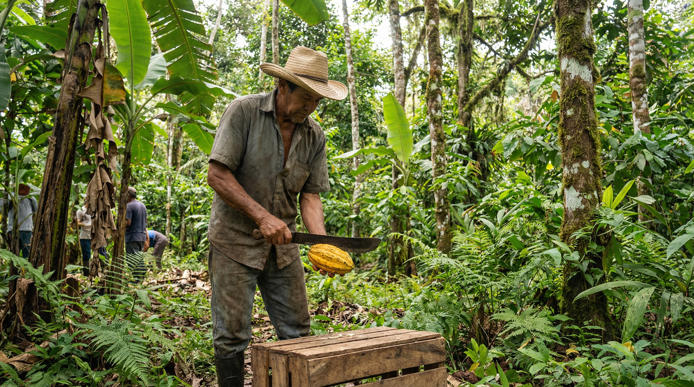 Peru cacao farm rainforest