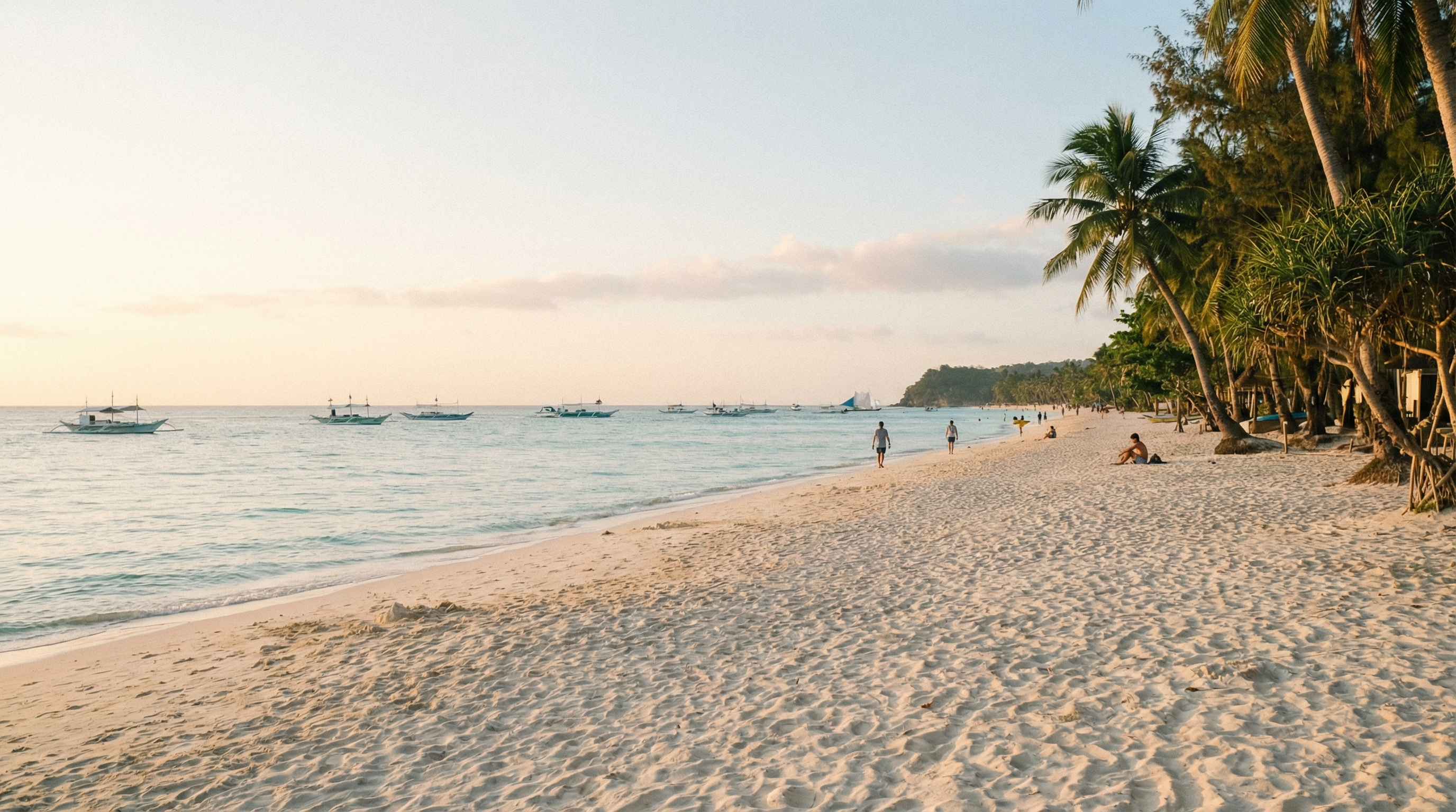Boracay beach setting used as a base area for diving and tours
