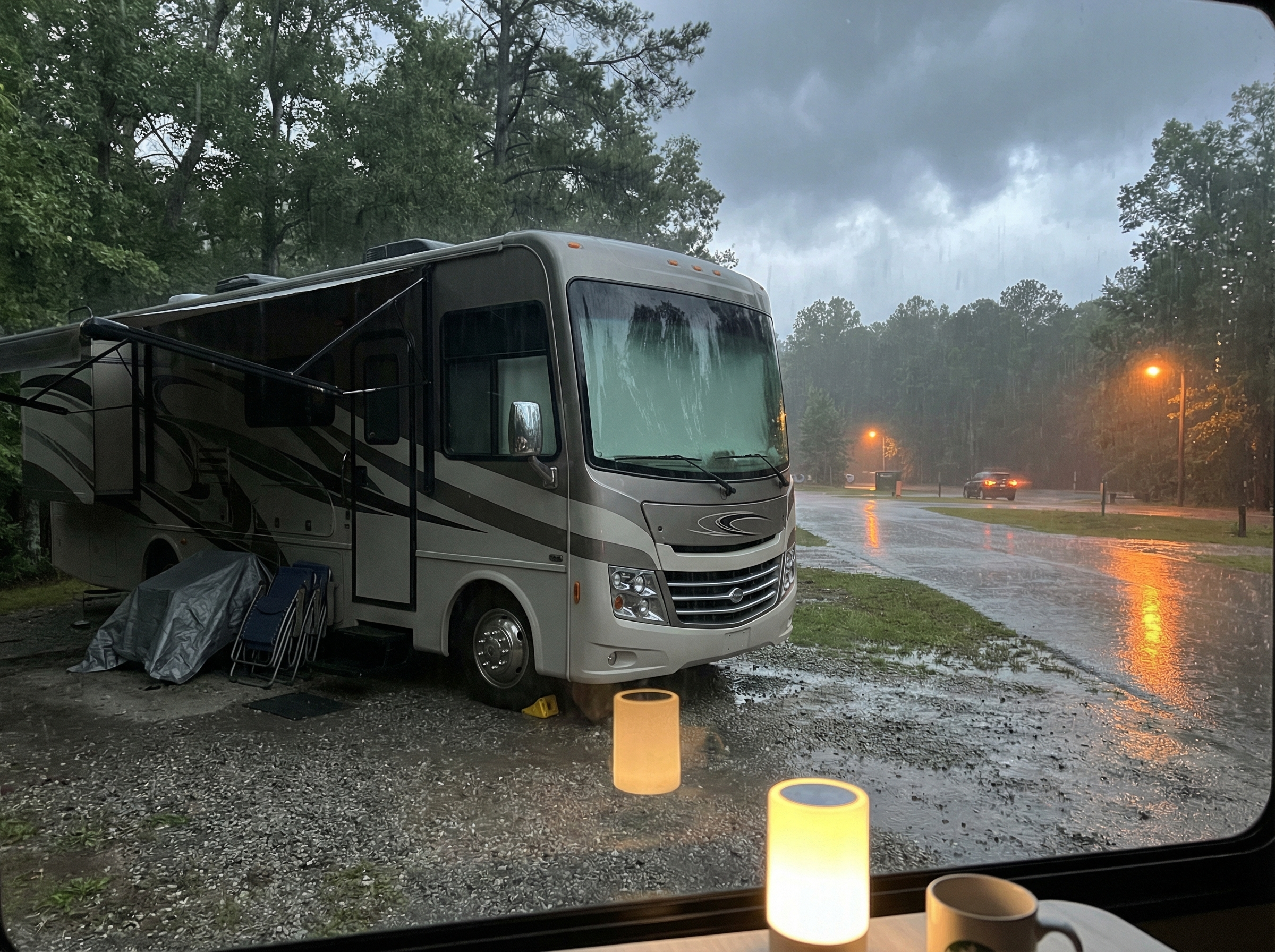 Weather and risk preparedness image for RV insurance planning