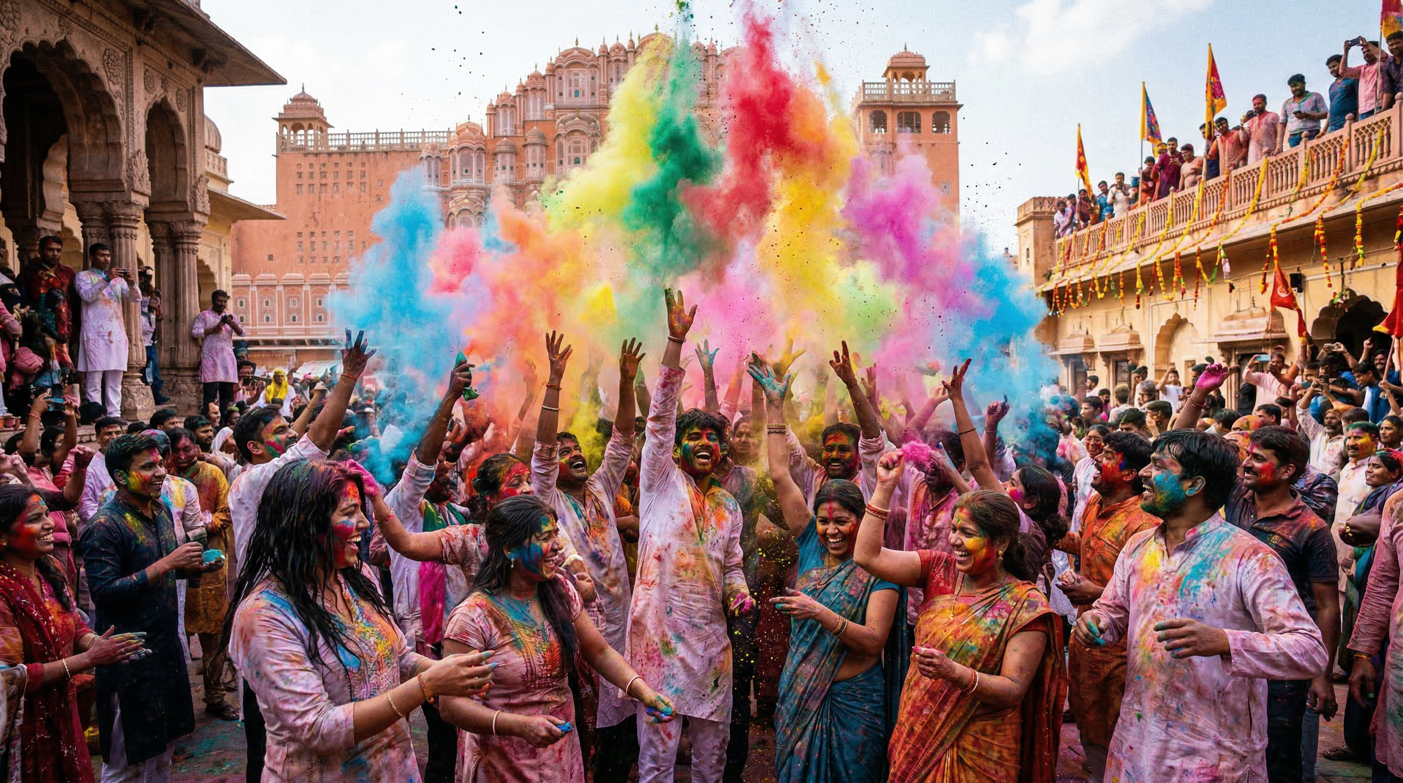 Venice carnival style masked celebration and historic city festival atmosphere