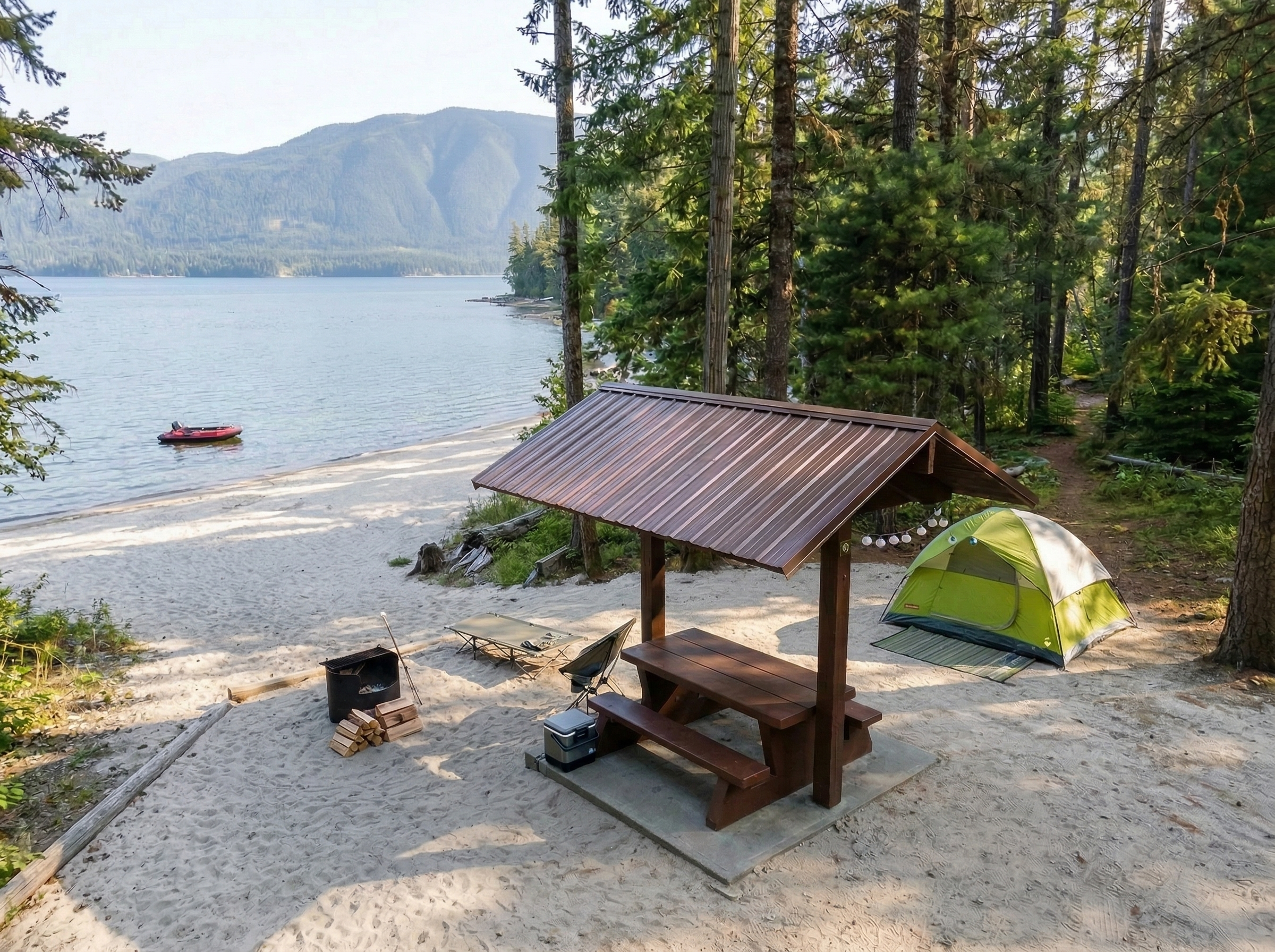 Camping and stays in Seymour Arm BC