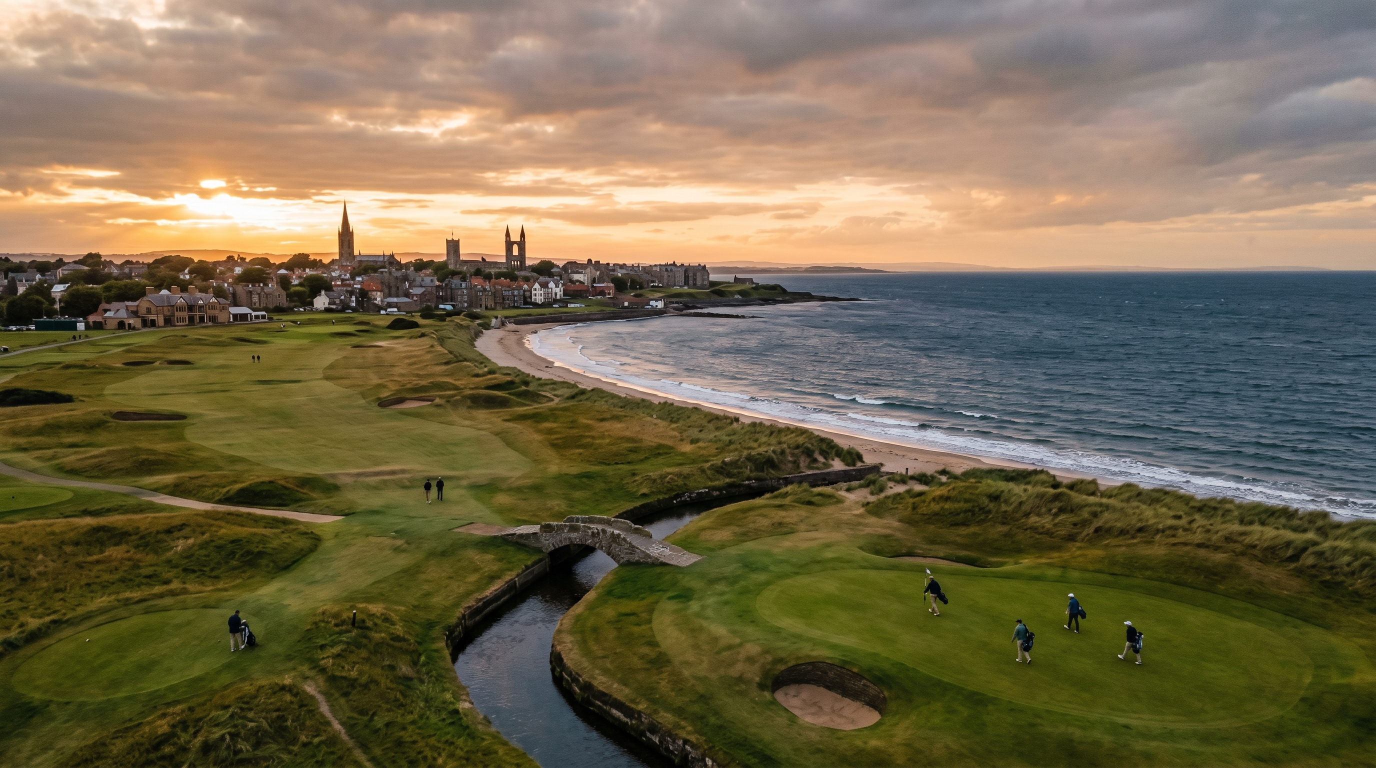 Historic Scotland links golf course near St Andrews with coastal scenery