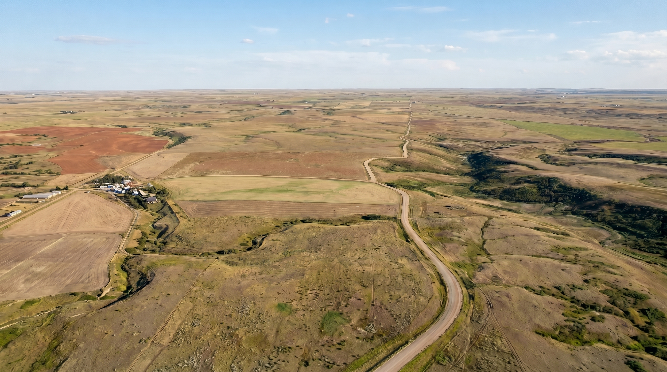Visual representation of the Sinking Hills near Hallonquist Saskatchewan
