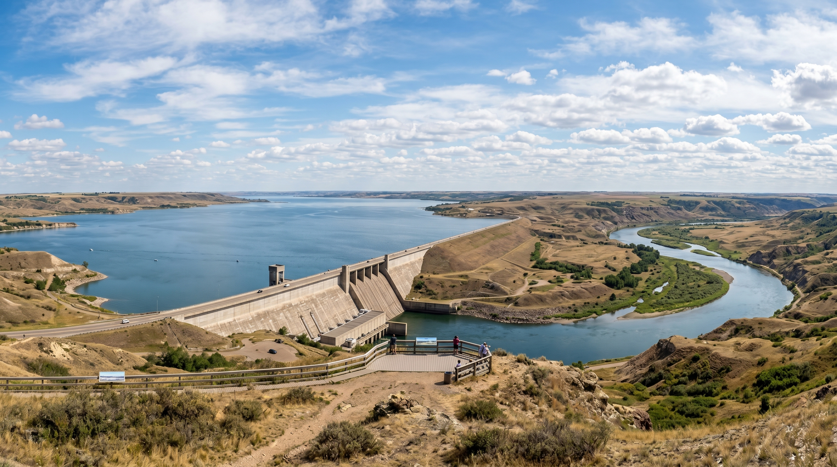 Lake Diefenbaker Saskatchewan water and valley landscape