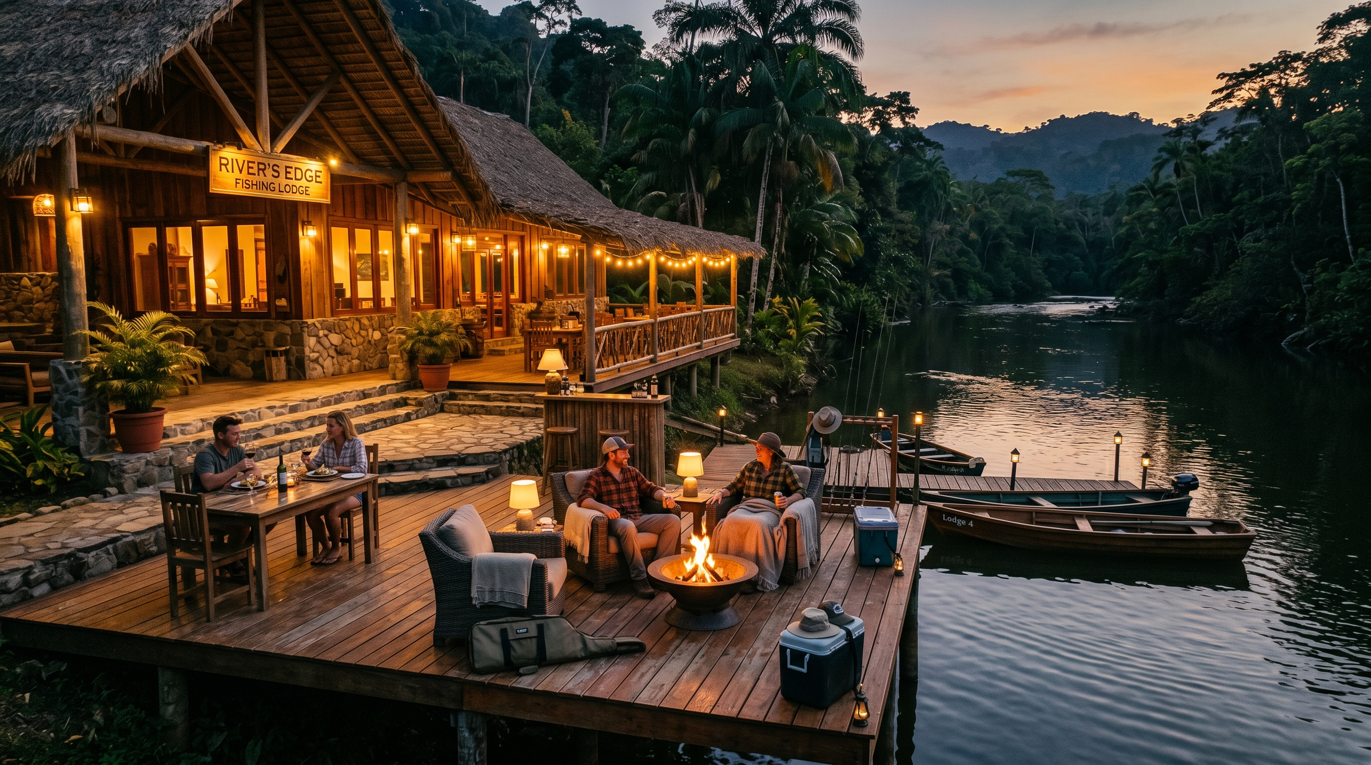 Comfortable Costa Rica fishing lodge near a tropical river