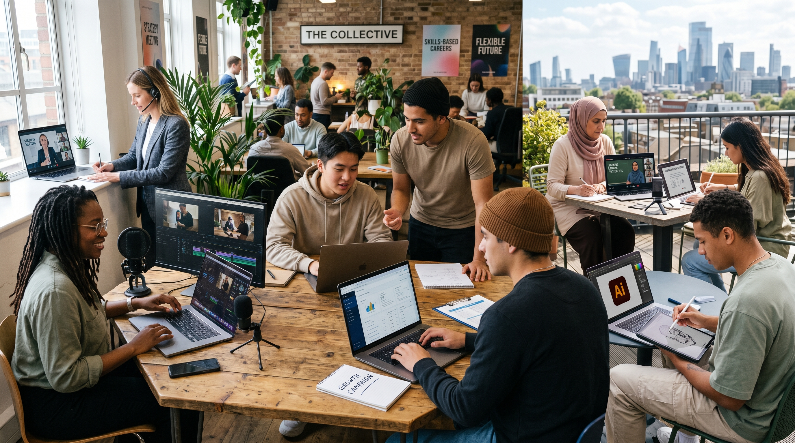 People building careers through digital skills and online work