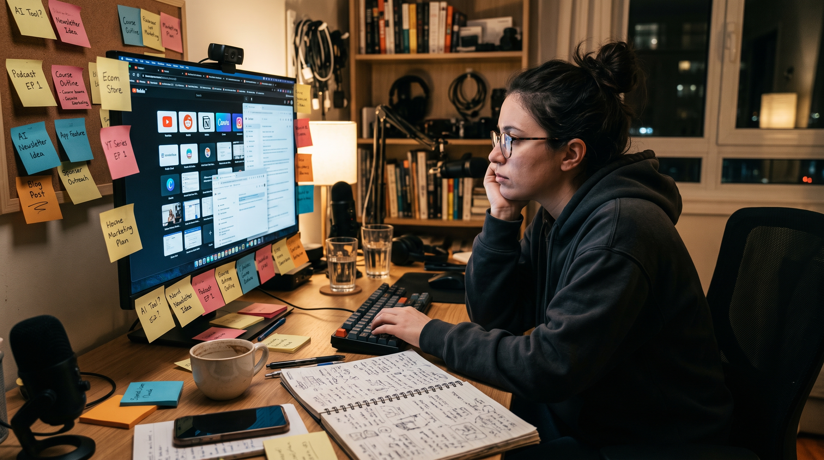 Creator overwhelmed by too many affiliate marketing tools and project ideas
