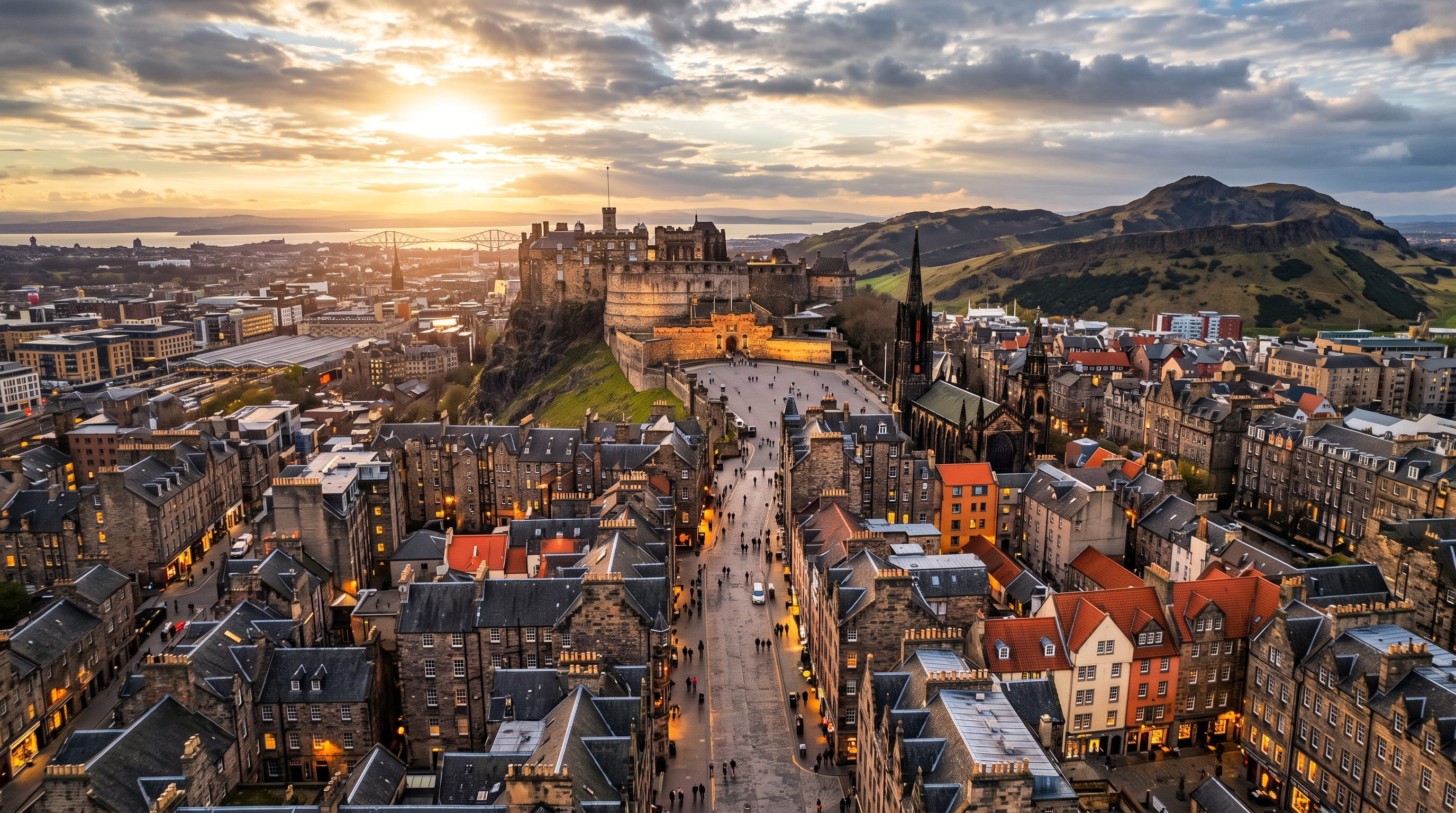 Edinburgh Castle overlooking Scotland's capital
