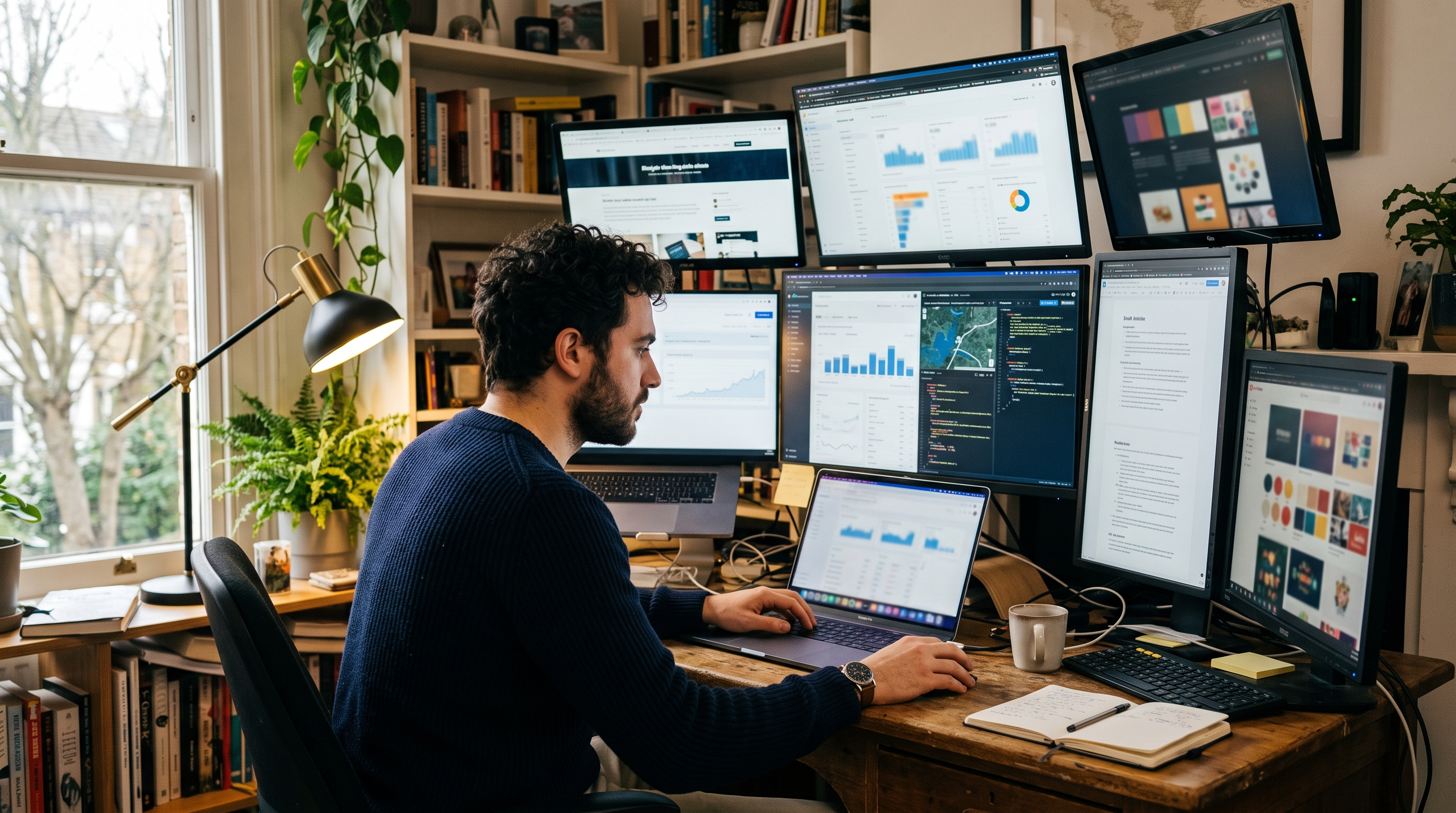 Creator connecting websites an AI tool analytics email and brand assets