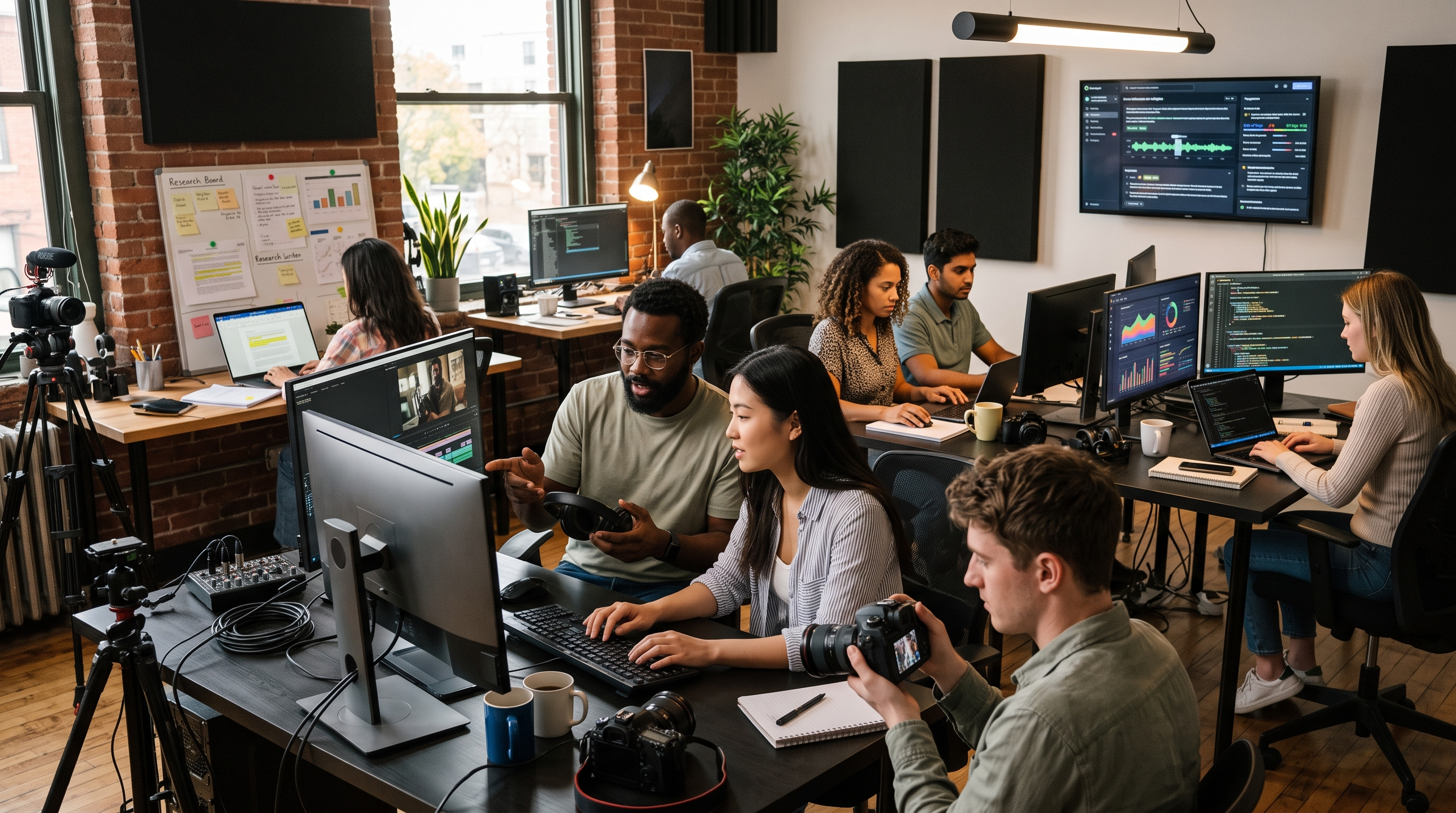 Content creators using AI tools while making editorial and business decisions
