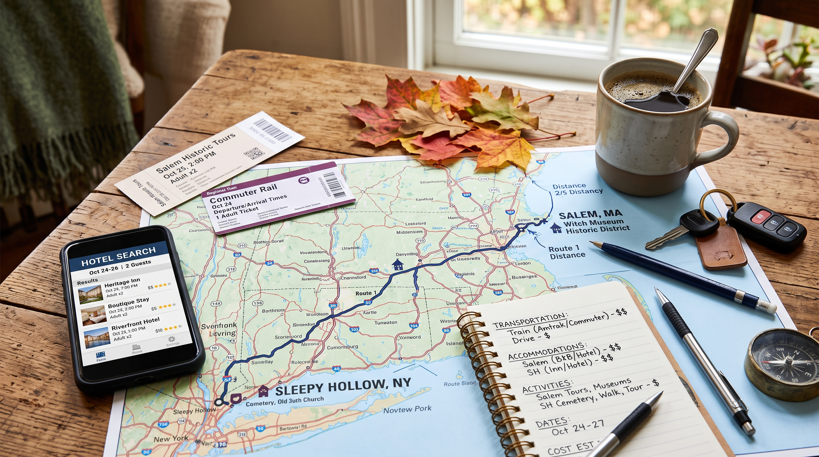 Planning a combined Salem and Sleepy Hollow autumn road trip