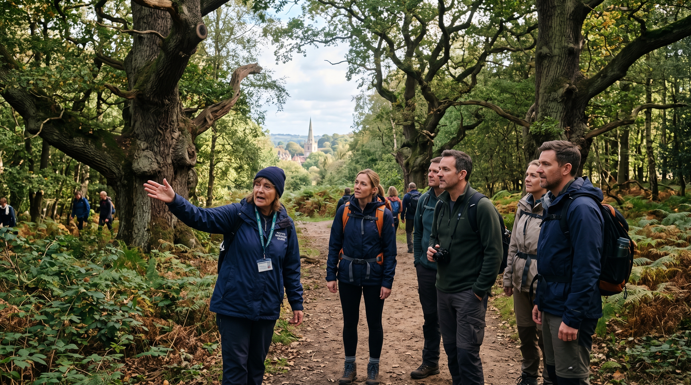 Robin Hood inspired scene in ancient Sherwood Forest