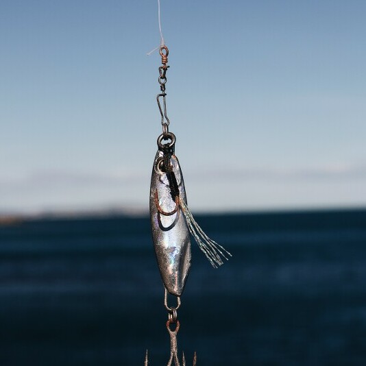 Your Fishing Lure with a perfectly tied knot.