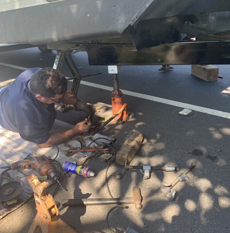 Tackling a side-of-the-road repair