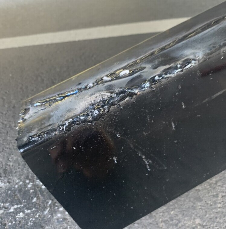 Not enough heat on the weld. Welds weren't strong enough to the frame.