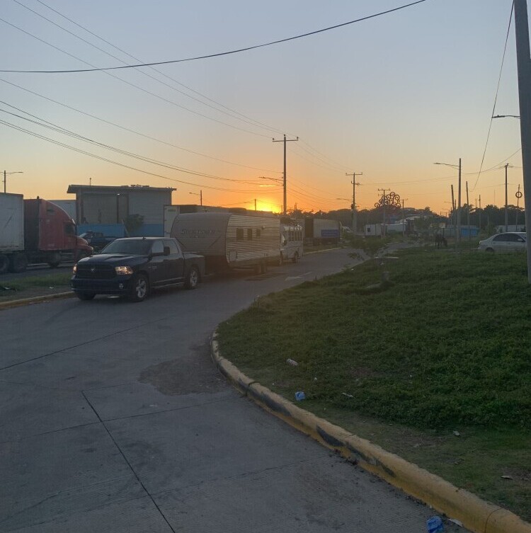 At the Honduras / Nicaragua border crossing