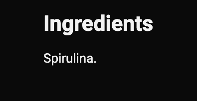 Spirulina Protein Powder