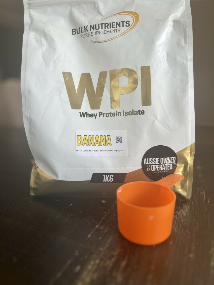 Bulk Nutrients- Whey Protein Isolate-Banana flavour