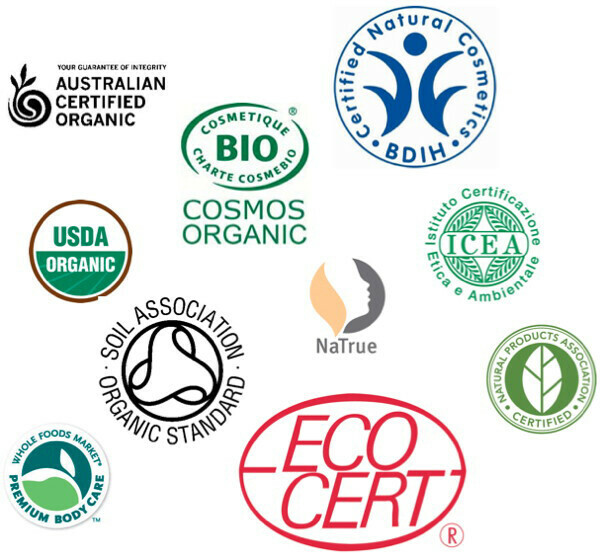 organic logos of the Clean Beauty Certifications Movement