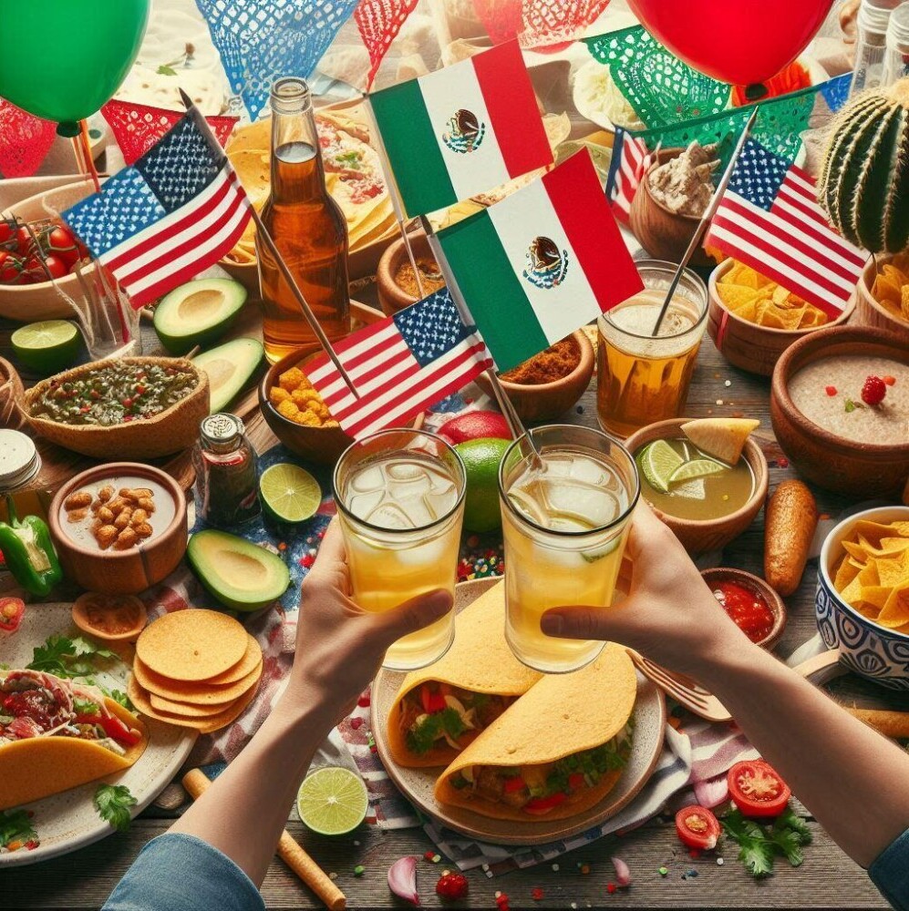 Cinco de Mayo with diverse foods