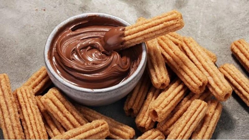 Delicia de Churros con chocolate