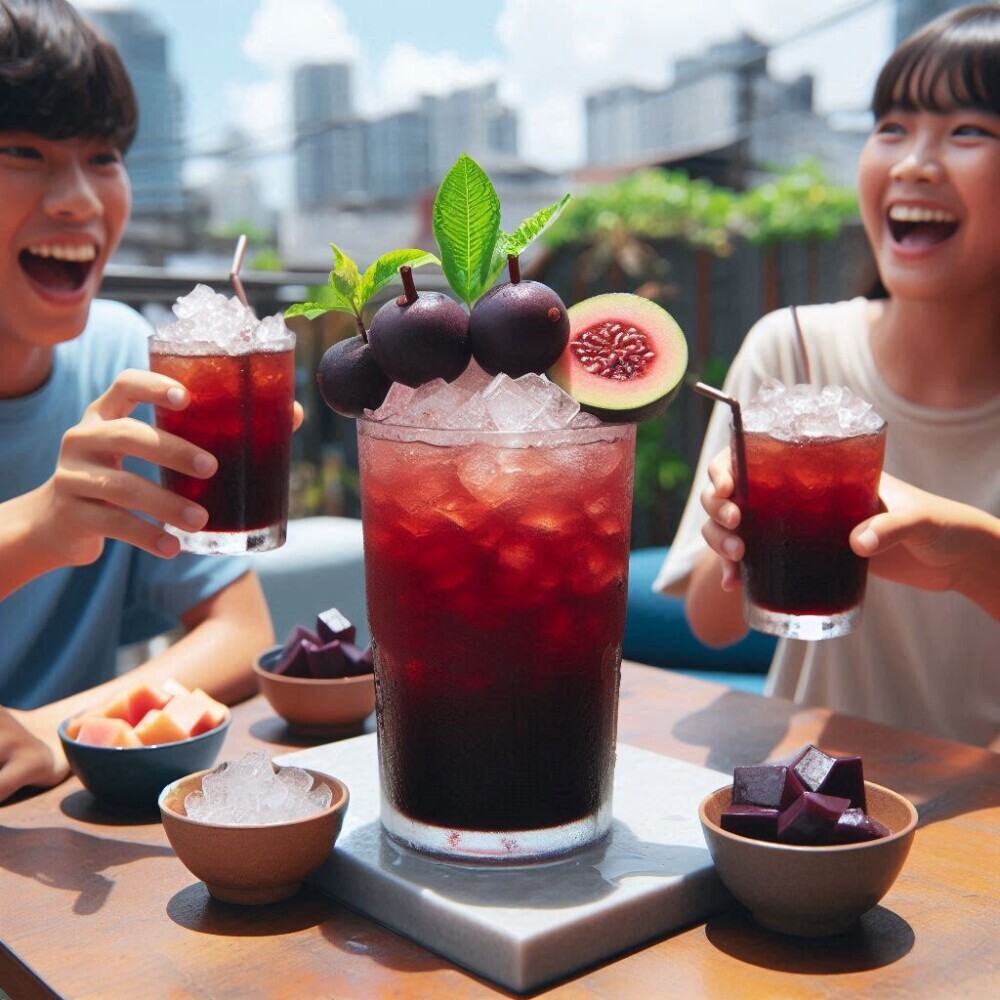 Zumo de fruta de Borojó con hielo