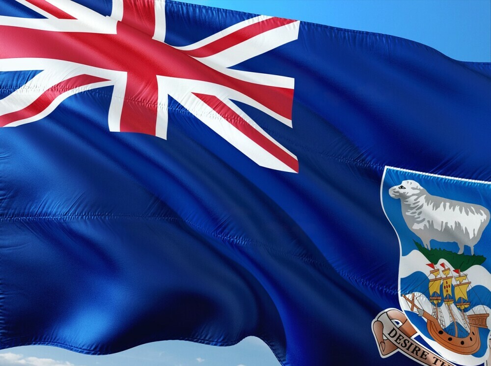 The flag of the Falkland Islands