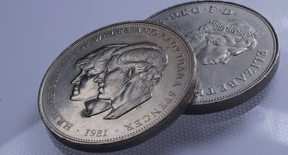 A commemorative coin for the Royal Wedding of Prince Charles and Lady Diana Spencer