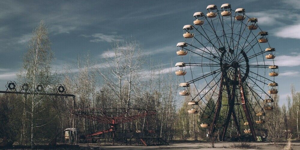 The abandoned amusement park at Chernobyl The abandoned amusement park at Chernobyl