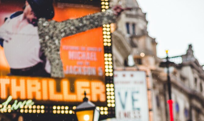 Billboard advertising Michael Jackson's Thriller