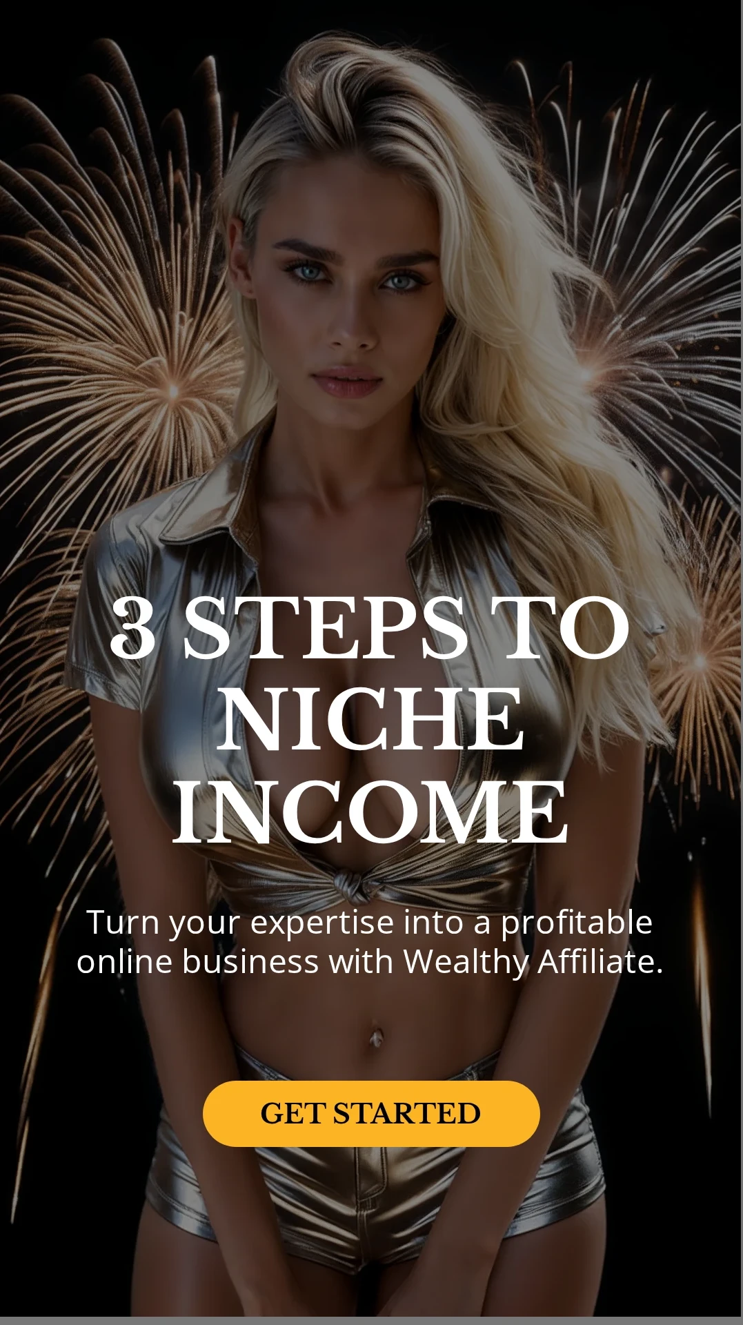 Fireworks & An Attractive Blonde Model