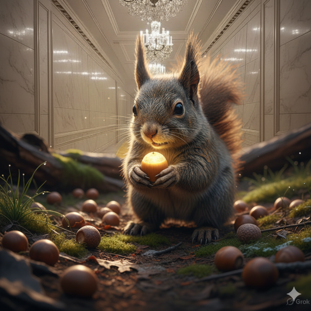 Squirrel in the hall