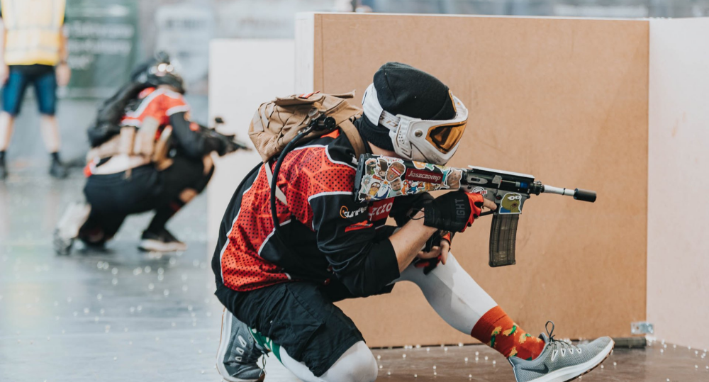 Speedsoft player executing a tactical slide